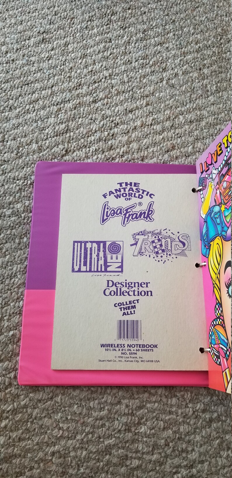 1990 Lisa Frank Trends I Love to Shop Trapper Keeper Binder | Etsy