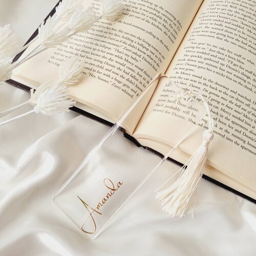 Personalized Bookmark Acrylic Book Mark Bookmark Etsy
