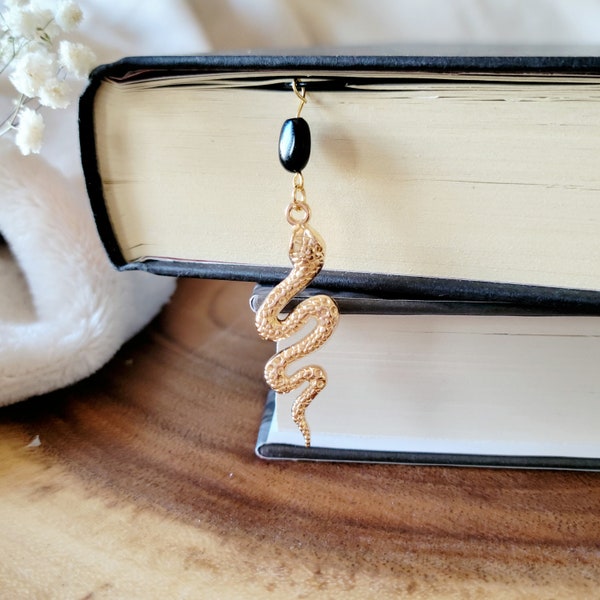 Charm Bookmark Clip tassel - Mystical Snake Book Mark - Spooky Season - Witchcraft Books - Bookish Merch - Halloween Bookmark - Gothic Gift