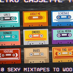 Retro Cassette Twitch Panels