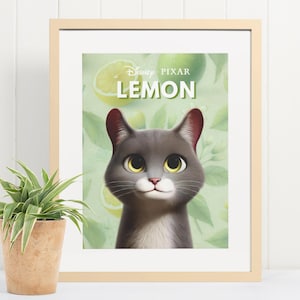 Custom Pixar Pet Poster, Cartoon Pet Portrait, Pixar-Inspired Caricature, Personalized Digital Pet Gift, Pet Lover Gifts