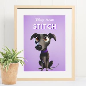 Custom Pixar-Inspired Pet Poster - Personalized Cartoon Pet Caricature, Digital Pet Portrait Gift for Pet Lovers