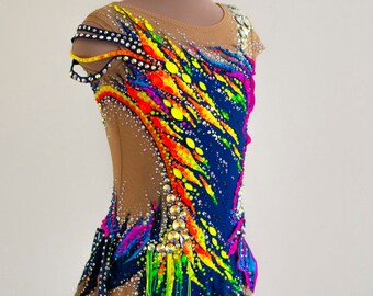 Rhythmic gymnastics leotard  custom made / Competition leotard