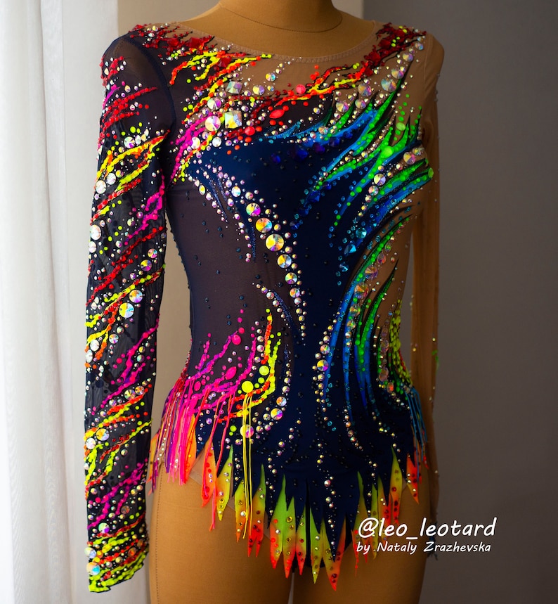 Rhythmic Gymnastics Leotard neon Glow. RG Leotard Etsy