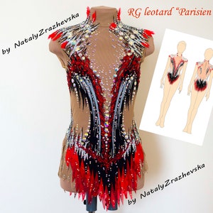 Trikot für rhythmische Gymnastik Parisien / RG-Trikot auf Bestellung / Turniertrikot