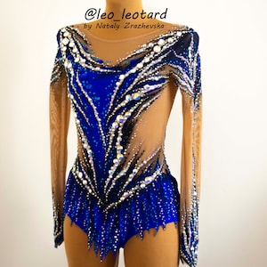 Rhythmic gymnastics leotard Violet / RG leotard to order / Competition leotard custom made