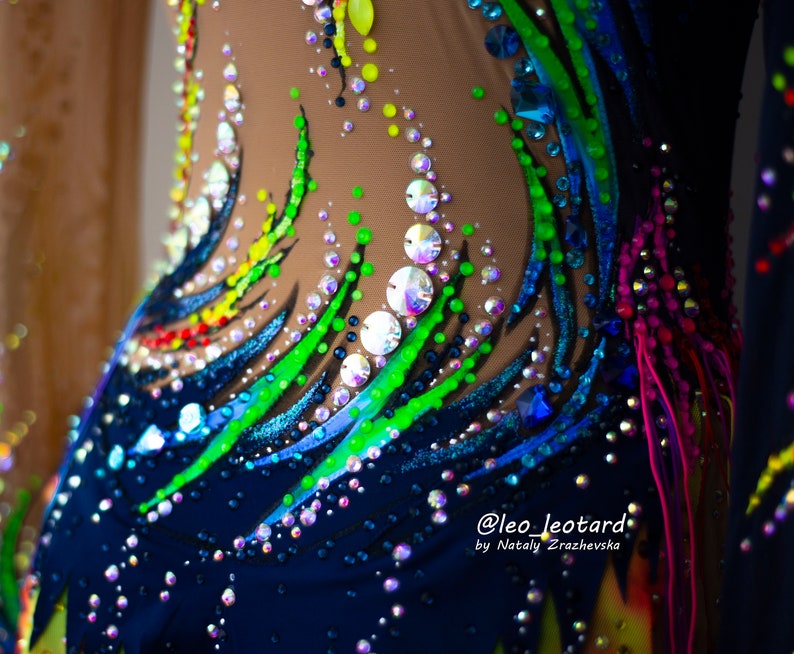 Rhythmic Gymnastics Leotard neon Glow. RG Leotard Etsy