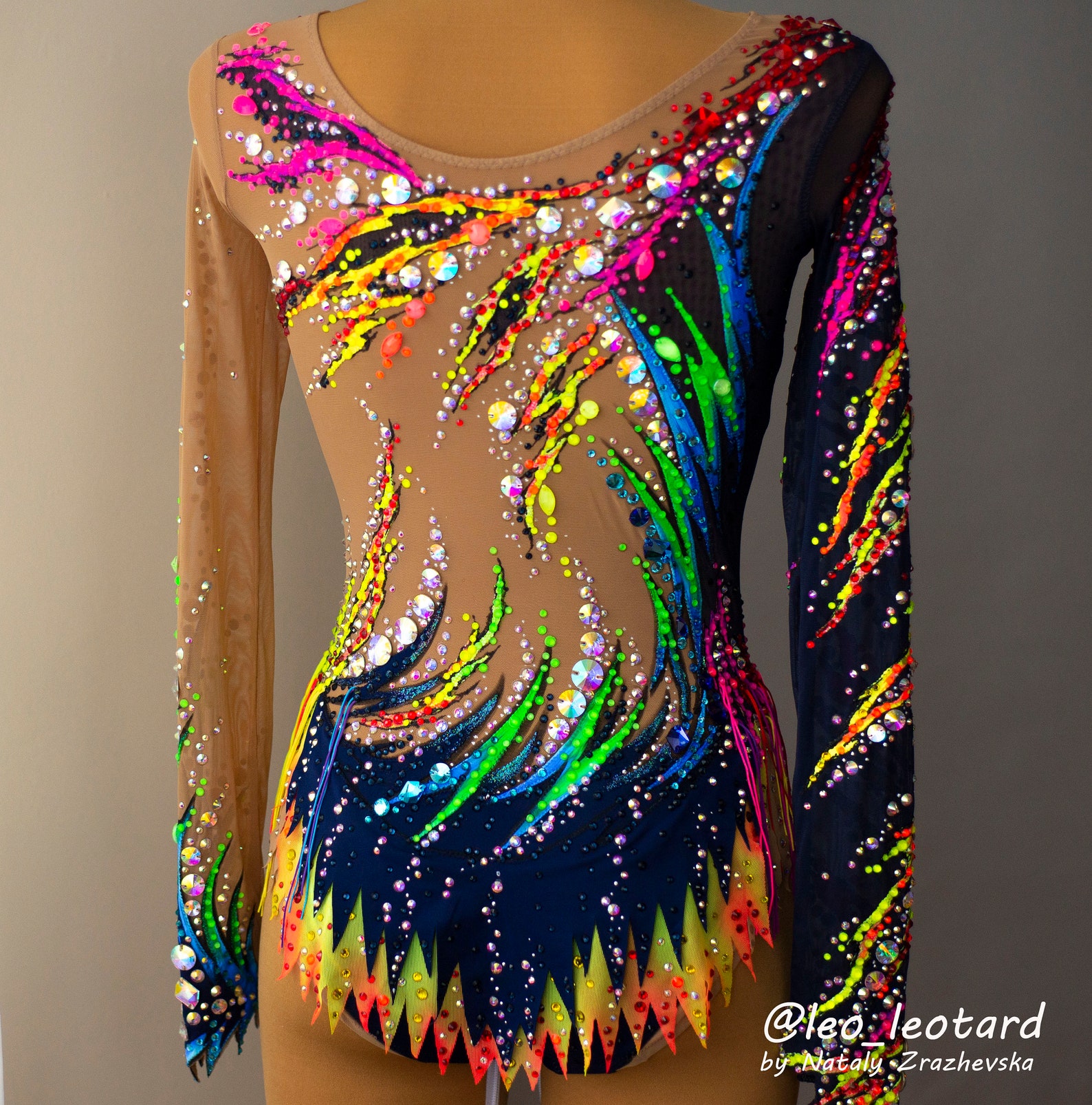 Rhythmic Gymnastics Leotard neon Glow. RG Leotard Etsy New Zealand