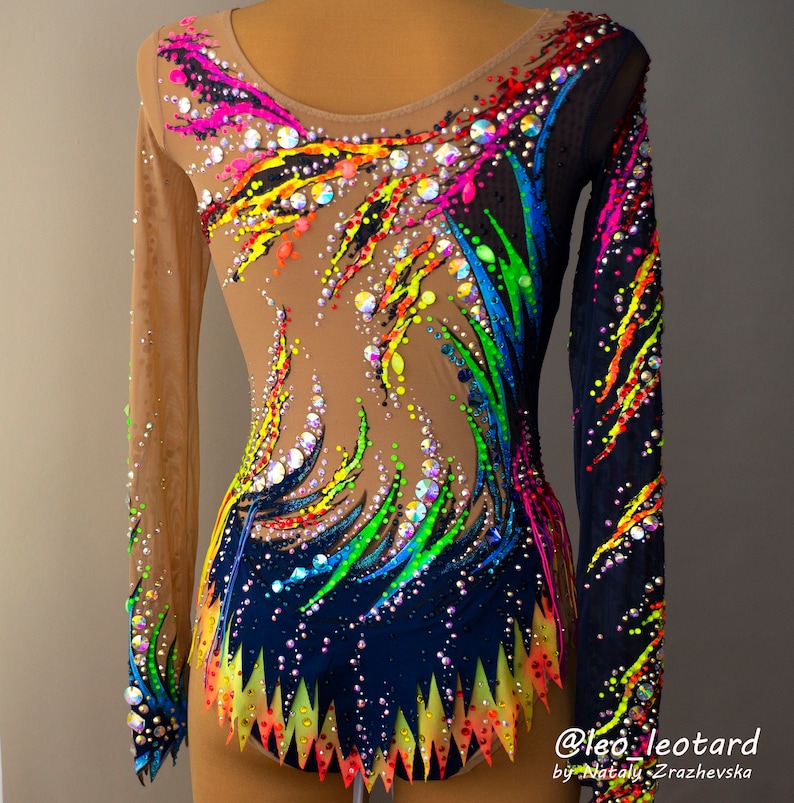 Rhythmic Gymnastics Leotard neon Glow. RG Leotard Etsy
