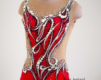 Rhythmic gymnastics leotard Red / RG leotard custom