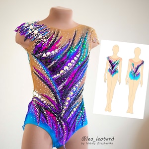 Rhythmic gymnastics leotard  custom made / Competition leotard