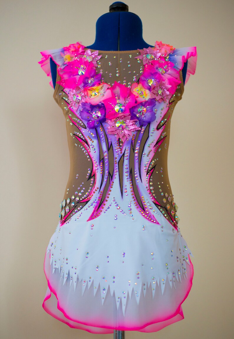 Rhythmic gymnastics leotard Flower tenderness. RG Etsy