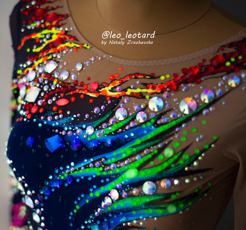 Rhythmic Gymnastics Leotard neon Glow. RG Leotard Etsy