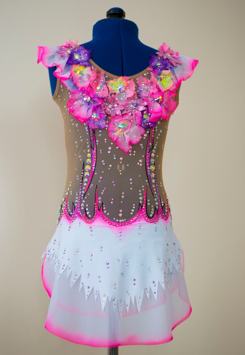 Rhythmic gymnastics leotard Flower tenderness. RG Etsy