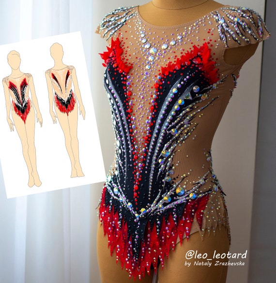 Custom Rhythmic Gymnastics Leotard: Competition RG, Parisien2 Style