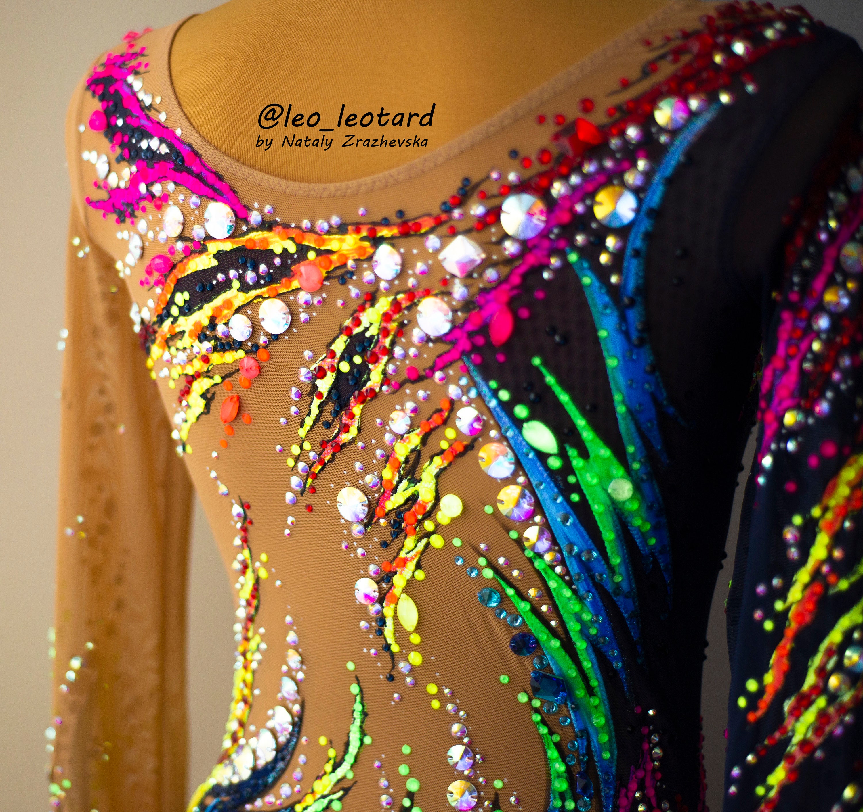 Rhythmic Gymnastics Leotard neon Glow. RG Leotard Etsy New Zealand