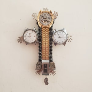 Hands of Time Recycled Watches Wall Cross