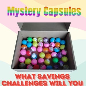 Mysteriecapsules | Digitale downloads | Spaaruitdagingen | Willekeurige loting | Laag inkomensbudget | Enveloppen met geldvulling