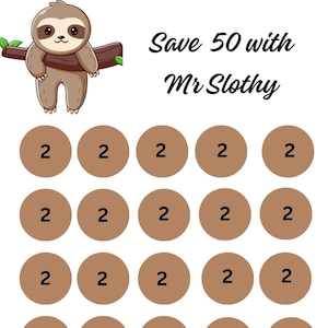 Mr Slothy Saves | Digital Download Bundle | Set of 4 | Savings Challenges | Low Income Budget | Cash Envelopes | Budget Binder