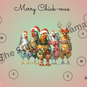 Sfida di risparmio Merry Chick-mas / Download digitale / A5 e A6 / Buste per contanti / Budget a basso reddito