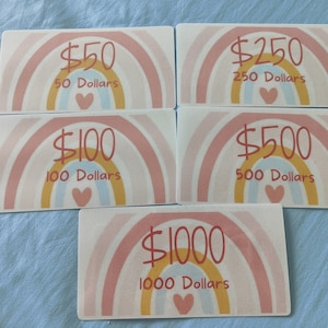 Rainbow Placeholders | A6 Printable | Cash Envelopes | Budget Binders | Play money