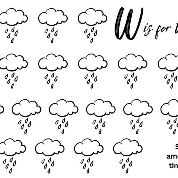 Wet Weather Savings Challenge for A6 Cash Envelopes | Printable | Fits in A6 Budget Binder | Budget Binder Insert | Cash Envelopes