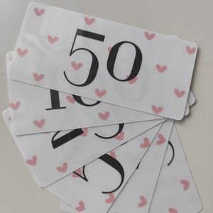 Dotted Love Money Placeholders | Digital Download | Fits A6 Cash Envelopes | Budget Binder | 50 100 250 500 1K 5K