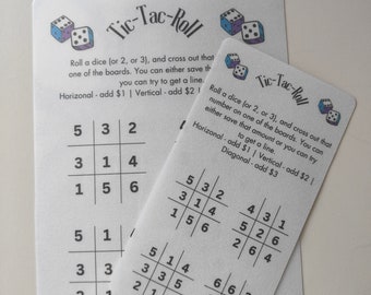 Tic-Tac-Roll Dice Savings Challenge | Digital Download | A5 and A6 Cash Envelopes | Low Budget Income