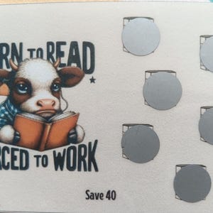 Nacido para leer Obligado a trabajar / Tarjetas para raspar animales / Desafíos de ahorro / Sobres en efectivo A5 / Presupuesto para personas de bajos ingresos