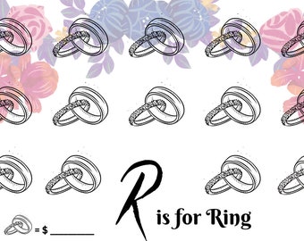 Ring Savings Challenge for A6 Cash Envelopes | Printable | A6 Budget Binder | Budget Binder Insert | Cash Stuffing