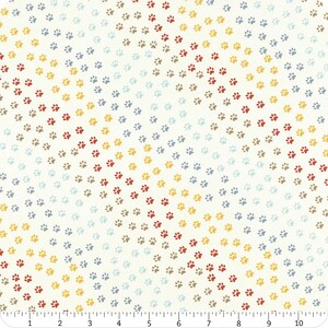 Dog Daze: Colorful Paws- - Sold by the 1/4 Meter- Sold by the 1/4 Meter
