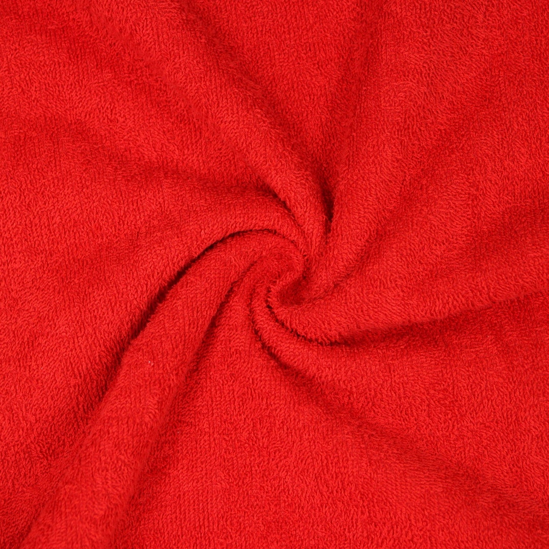 Red Terry Rag Terry Cloth Red Sold by the 1/4 Meter - Etsy