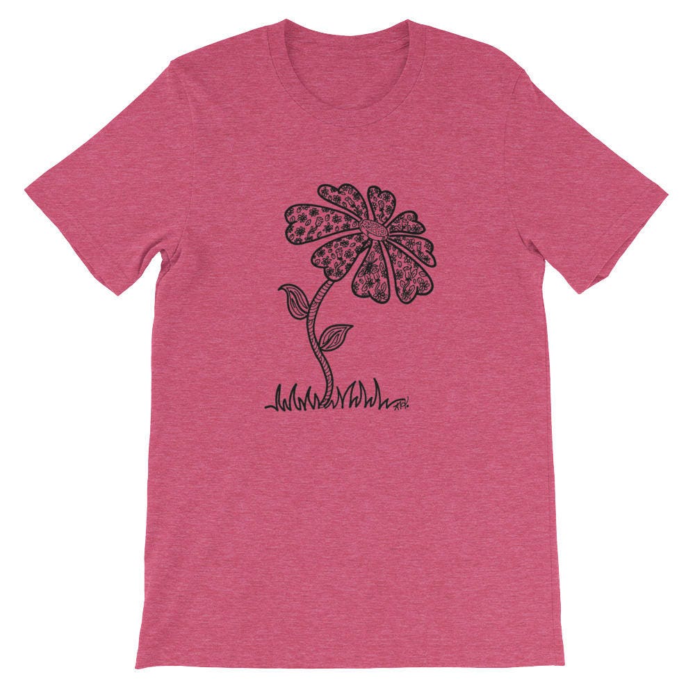 【Paragraph】★関税込★アメージングフラワーTシャツ Flower Short-sleeve Unisex T-shirt; Flower Gift; Flower Tee