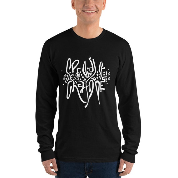 ◆BLACKBLOND◆ Vivid Hidden Slogan Short Sleeve T-shirt Blac Secret Word Long Sleeve T-shirt (unisex), Hidden Message