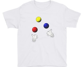 Juggling Youth Short Sleeve T-Shirt, youth juggling tshirt