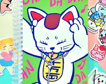 Turbo Cat Anime Reusable Sticker book