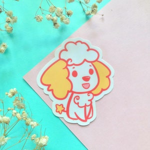 Poodle Waterproof Laminated Matte Sticker
