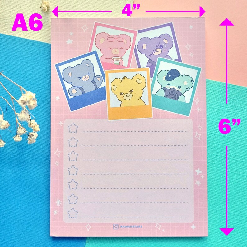 Cute Bears to Do List A6 Notepad - Etsy