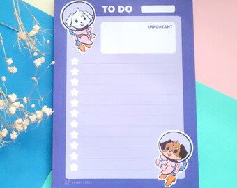 Space Puppies To Do List A6 Notepad