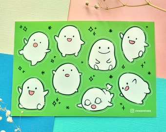 Cute Spirits Kawaii Vinyl Stickersheet A6