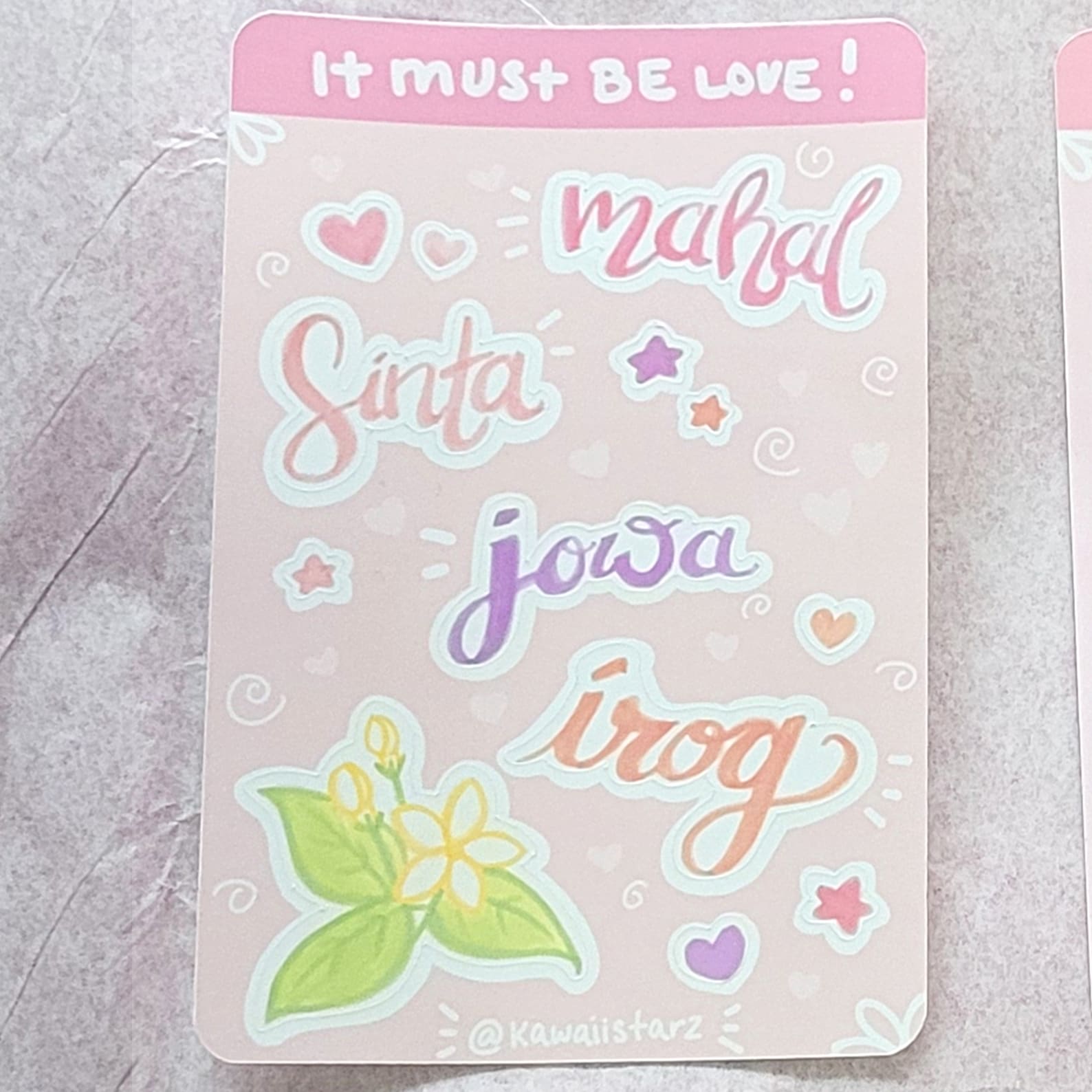 Filipino Tagalog Sweetheart Terms of Endearment Sticker Sheet Etsy