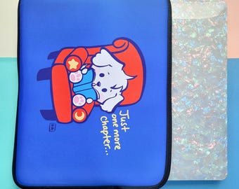 Just One More Chapter Sugar Maltese Cute Little White Dog Laptop Book Sleeve
