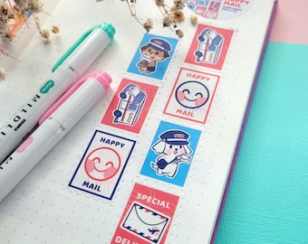 Happy Mail Puppies Kawaii Stamp Washi Tape