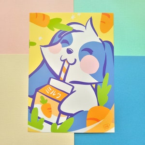 Carrots and Cream Holland Lop Bunny Oreo Art Print
