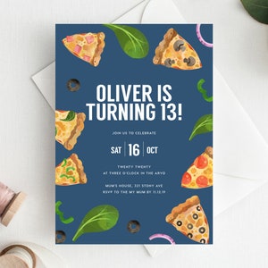 13th Birthday Invitation INSTANT DOWNLOAD thirteenth birthday invite,