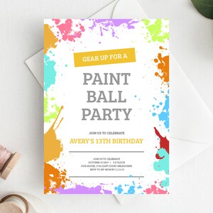 13th Birthday Invitation INSTANT DOWNLOAD thirteenth birthday invite,