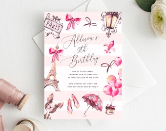 9th Birthday Invitation INSTANT DOWNLOAD ninth birthday invite,