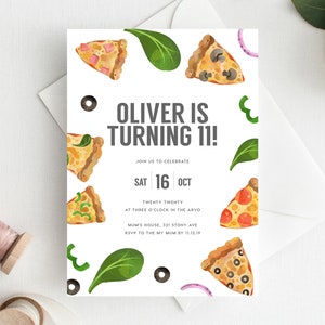 11th Birthday Invitation INSTANT DOWNLOAD eleventh birthday invite,