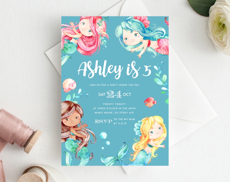 5th Birthday Invitation INSTANT DOWNLOAD Fifth Birthday Invite