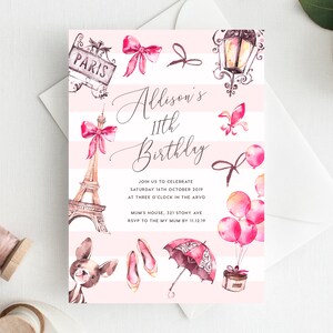 11th Birthday Invitation INSTANT DOWNLOAD eleventh birthday invite,